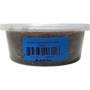 Josh's Frogs European Nightcrawlers Live Feed Reptile Food, 25 count