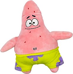 SpongeBob Patrick Squeaky Plush with Spiky Ball Dog Toy, Pink