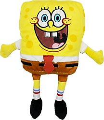 SpongeBob SquarePants Crinkles & Squeaks Plush Dog Toy, Yellow