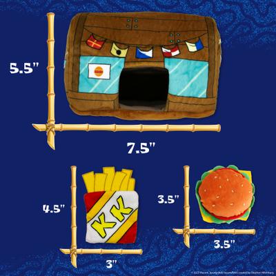 Show full view: SpongeBob Krusty Krab Plush Crinkles & Squeaky Nesting Dog Toy, Brown slide 5 of 7