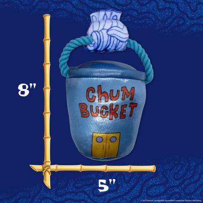 Show full view: SpongeBob Chum Squeaky Plush Bucket Dog Toy, Grey slide 5 of 7