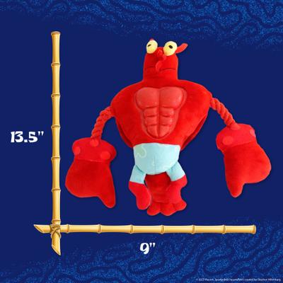 Show full view: SpongeBob Larry Squeaky Plush with Hard Abs Chew Dog Toy, Red slide 6 of 8