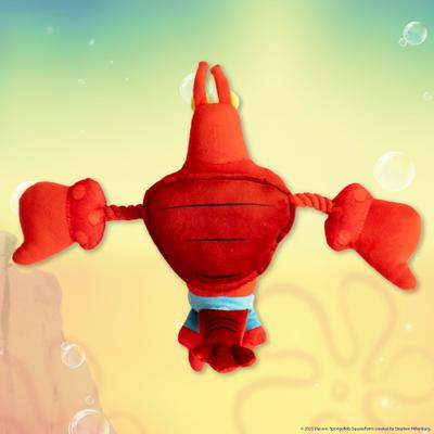 Show full view: SpongeBob Larry Squeaky Plush with Hard Abs Chew Dog Toy, Red slide 5 of 8