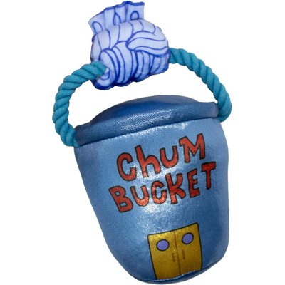 SpongeBob SpongeBob Chum Squeaky Plush Bucket Dog Toy, Grey