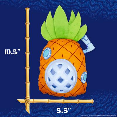 Show full view: SpongeBob Pineapple Tough Treat Dispenser Dog Toy, Orange slide 5 of 7