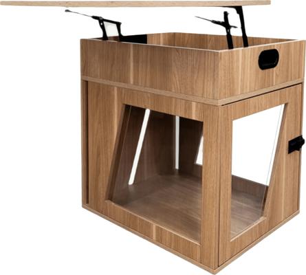 Show full view: INSTACHEW Penny Furniture Style Dog Crate, Oak, 24-inch slide 4 of 6