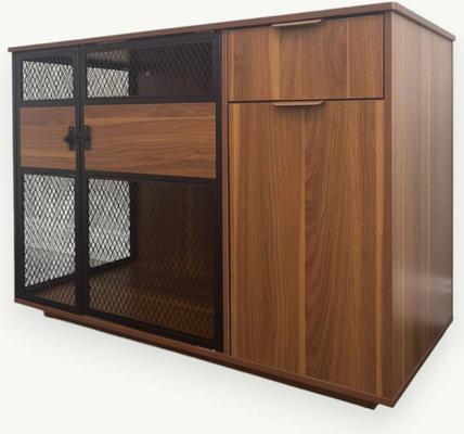 Show full view: INSTACHEW Clover Console Furniture Style Dog Crate, Walnut, 48-inch slide 2 of 6