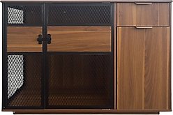 INSTACHEW Clover Console Furniture Style Dog Crate, Walnut, 48-inch