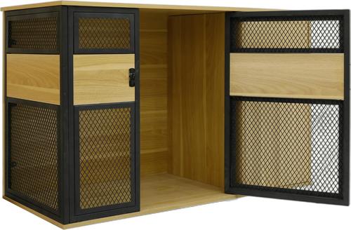 Show full view: INSTACHEW Clover Console Furniture Style Dog Crate, Oak, 48-inch slide 3 of 7