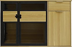 INSTACHEW Clover Console Furniture Style Dog Crate, Oak, 48-inch