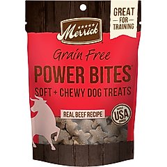 Merrick Power Bites Real Texas Beef Recipe Grain-Free Soft & Chewy Dog Treats, 6-oz bag