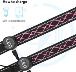 MEGAPAWS Adjustable USB-Rechargeable Dog Leash, Pink slide 2 of 9