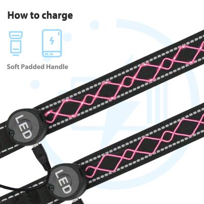 Show full view: MEGAPAWS Adjustable USB-Rechargeable Dog Leash, Pink slide 8 of 11
