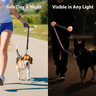 Show full view: MEGAPAWS Adjustable USB-Rechargeable Dog Leash, Pink slide 2 of 11