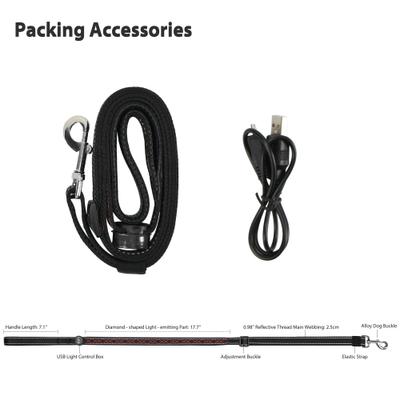 Show full view: MEGAPAWS Adjustable USB-Rechargeable Dog Leash, Red slide 9 of 11