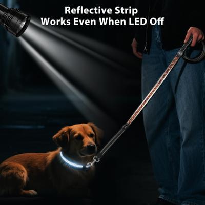 Show full view: MEGAPAWS Adjustable USB-Rechargeable Dog Leash, Red slide 4 of 11