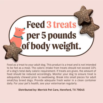 Show full view: Merrick Power Bites Real Salmon Recipe Grain-Free Soft & Chewy Dog Treats, 6-oz bag slide 10 of 13