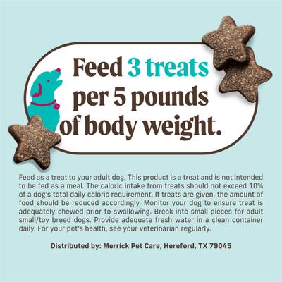Show full view: Merrick Power Bites Turducken Recipe Grain-Free Soft & Chewy Dog Treats, 6-oz bag slide 10 of 13