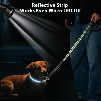 Show full view: MEGAPAWS Adjustable USB-Rechargeable Dog Leash, Green slide 5 of 12