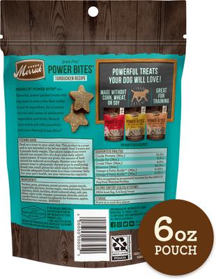 Show full view: Merrick Power Bites Turducken Recipe Grain-Free Soft & Chewy Dog Treats, 6-oz bag slide 3 of 13