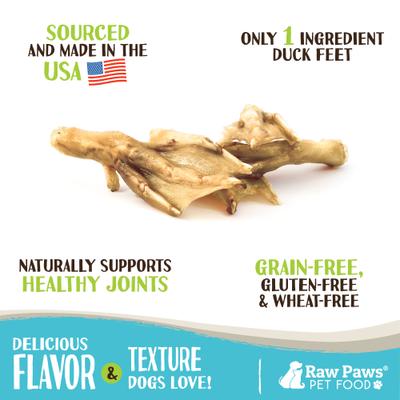 Show full view: Raw Paws Duck Feet Freeze-Dried Duck Dogs Treats, 10-count slide 3 of 7