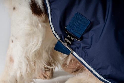 Show full view: Horseware Ireland Newmarket Striped Waterproof Dog Coat, Witney Navy, X-Large slide 6 of 6