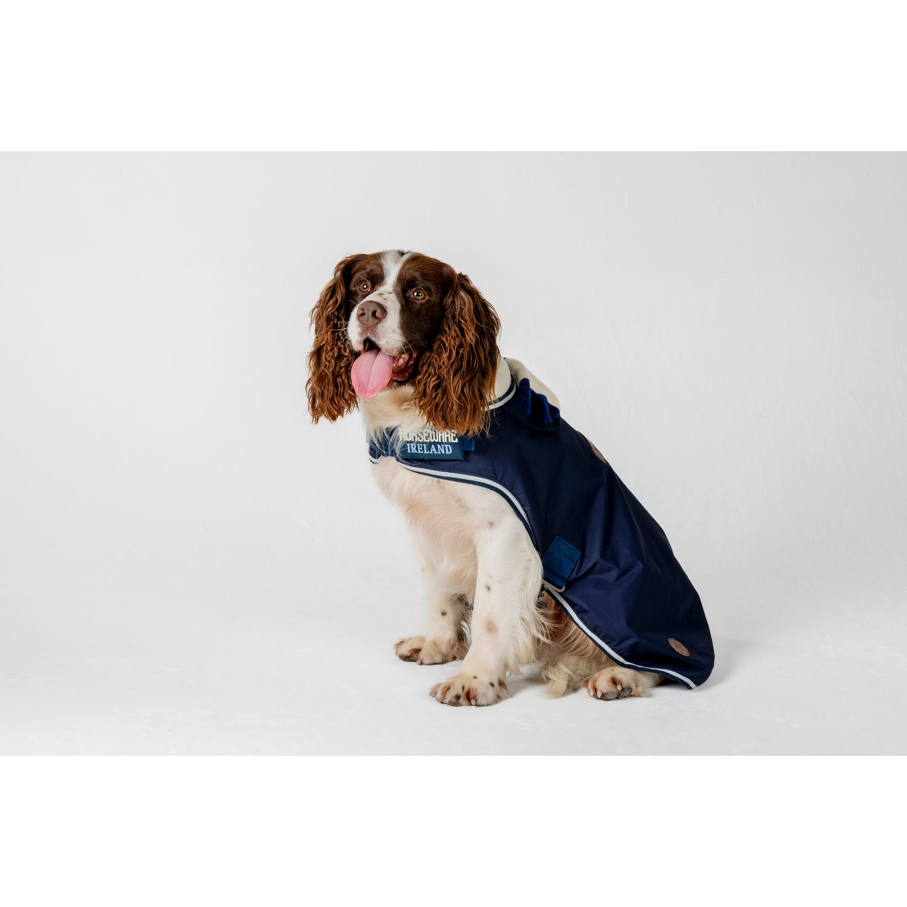 Horseware Newmarket Striped Waterproof Dog Coat, Witney Navy, XX-Large