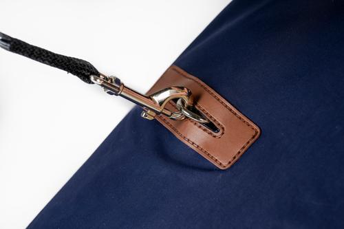 Show full view: Horseware Ireland Newmarket Striped Waterproof Dog Coat, Witney Navy, X-Large slide 5 of 6