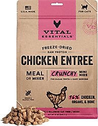Vital Essentials Freeze-Dried Raw Chicken Entree & Mixer Cat Food Crunchy Nibs, 12-oz bag