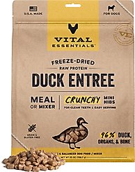 Vital Essentials Freeze-Dried Raw Duck Entree & Mixer Dog Food Crunchy Mini Nibs, 25-oz bag