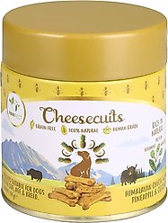 Pawfect All Natural Grain-Free Cheese Biscuits with Pineapple, Coconut & Eggs Crunchy Dog Training Treats, 3.53-oz tin