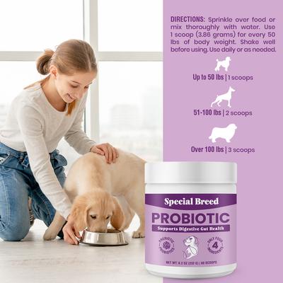 Show full view: Special Breed Probiotic Powder Digestive Supplement for Dogs, 8.2-fl oz bottle slide 8 of 9