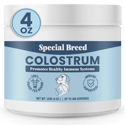 Show full view: Special Breed Bovine Colostrum Powder Immune Supplement for Dogs & Cats, 4-fl oz bottle slide 1 of 9