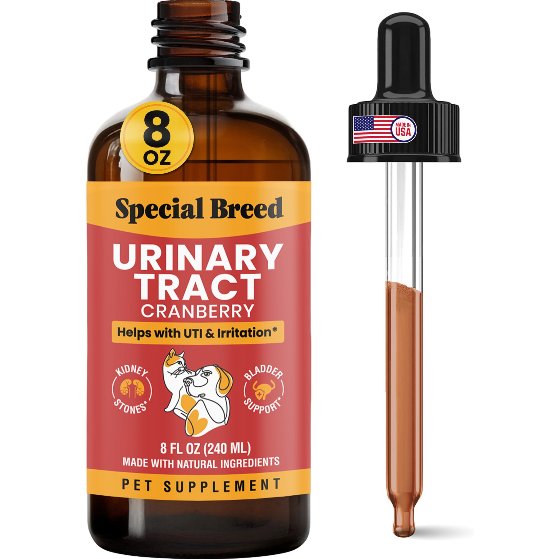 Special Breed Urinary Tract Cranberry Flavored Supplement for Dogs & Cats, 8-fl oz bottle