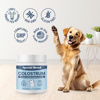 Show full view: Special Breed Bovine Colostrum Powder Immune Supplement for Dogs & Cats, 8-fl oz bottle slide 5 of 9