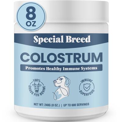 Show full view: Special Breed Bovine Colostrum Powder Immune Supplement for Dogs & Cats, 8-fl oz bottle slide 1 of 9
