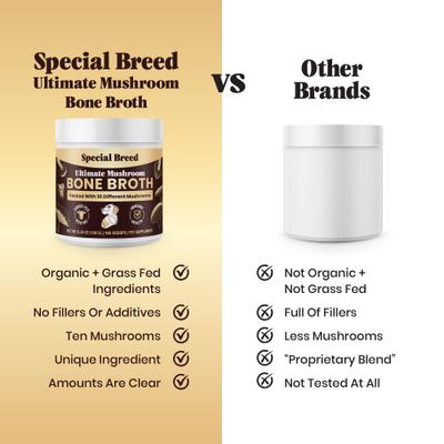 Show full view: Special Breed Bone Broth Beef & Mushroom Flavored Supplement for Dogs & Cats, 6.35-oz slide 4 of 8