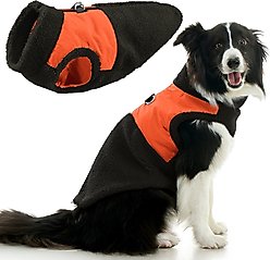 Gooby Zip-Up Sherpa Dog Vest, Black, X-Large: 26.25-in chest