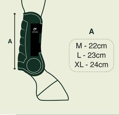 Show full view: Gatusos by ThinLine Deluxe UltraLight Front Horse Boot, Green, Large slide 4 of 4