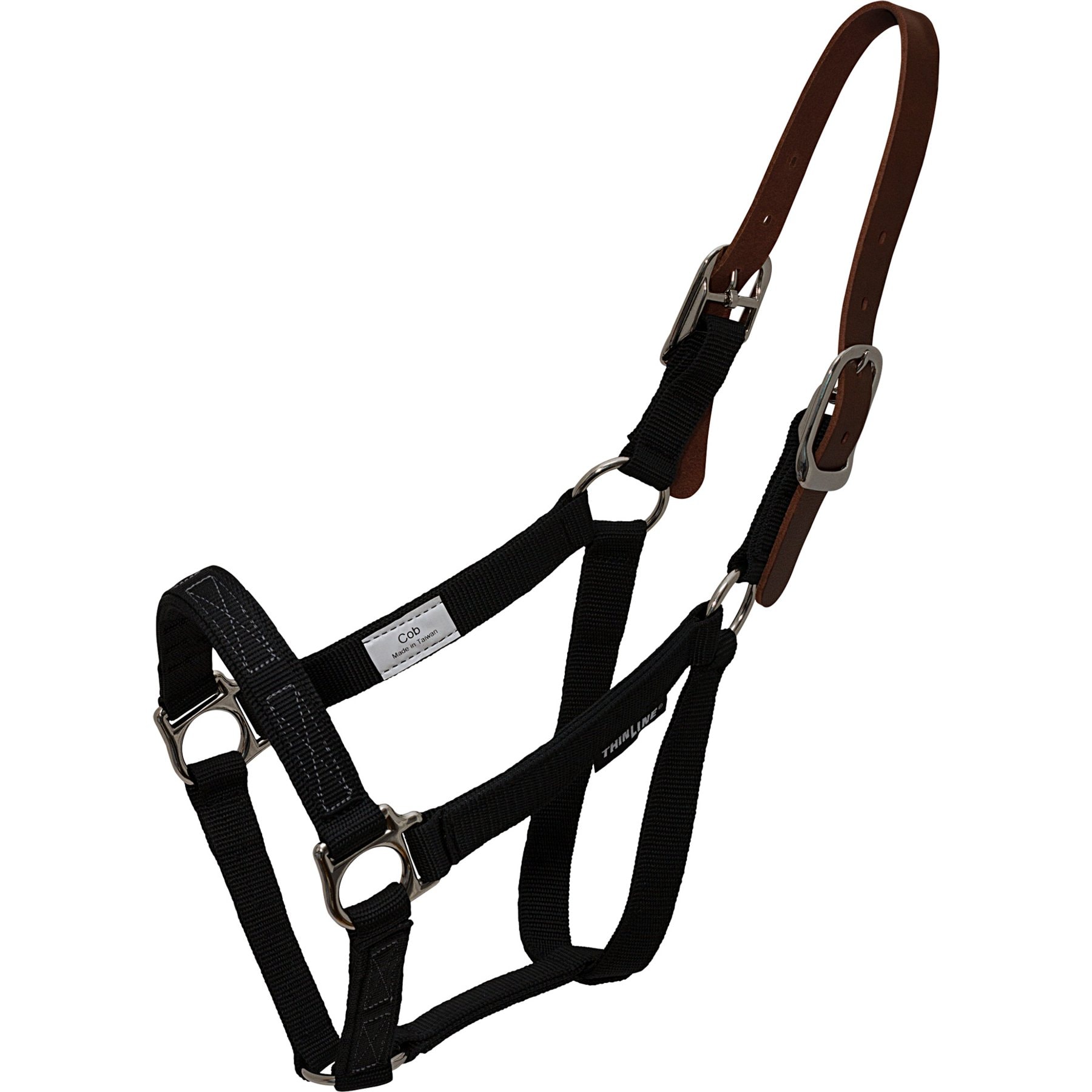 ThinLine Breakaway Turnout Horse Halter, Black, Mini