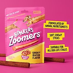 Bonkers Dog Zoomers Smoky Bacon Flavored Soft & Chewy Dog Treats, 5.6-oz bag, 1 count slide 2 of 9