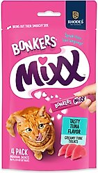 Bonkers Mixx Wet Tuna Grain-Free Lickable Cat Treats, 1.94-oz bag, 4 count