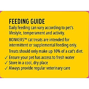 Bonkers Purr Pops Lip Smackin' Grain-Free Salmon & Tuna Freeze-Dried Cat Treats, 25.2-gal bag, 18 count