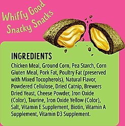 Bonkers Bites Grain-Free Catnip, Chick'N & Cheddar Crunchy Cat Treats, 30-oz tub slide 2 of 9