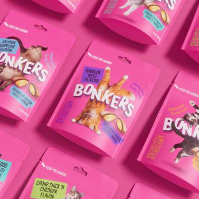 Show full view: Bonkers Cat Pillows Bangin Beef Flavored Crunchy Cat Treats, 3-oz bag, 1 count slide 6 of 12