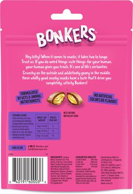 Show full view: Bonkers Cat Pillows Bangin Beef Flavored Crunchy Cat Treats, 3-oz bag, 1 count slide 3 of 12