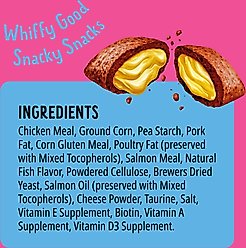 Bonkers Cat Pillows Salmon Supreme Flavored Crunchy Cat Treats, 6.3-oz bag, 1 count slide 2 of 9