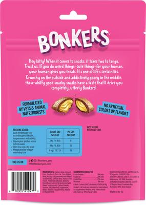 Show full view: Bonkers Cat Pillows Salmon Supreme Flavored Crunchy Cat Treats, 6.3-oz bag, 1 count slide 3 of 12