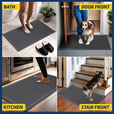 Show full view: Muddy Mat Mesh Quick-Dry Dog Door Mat, Grey, 23 x 35-in slide 6 of 7