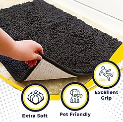 Muddy Mat Highly Absorbent Chenille Dog Door Mat, Charcoal, 18 x 28-in slide 2 of 6